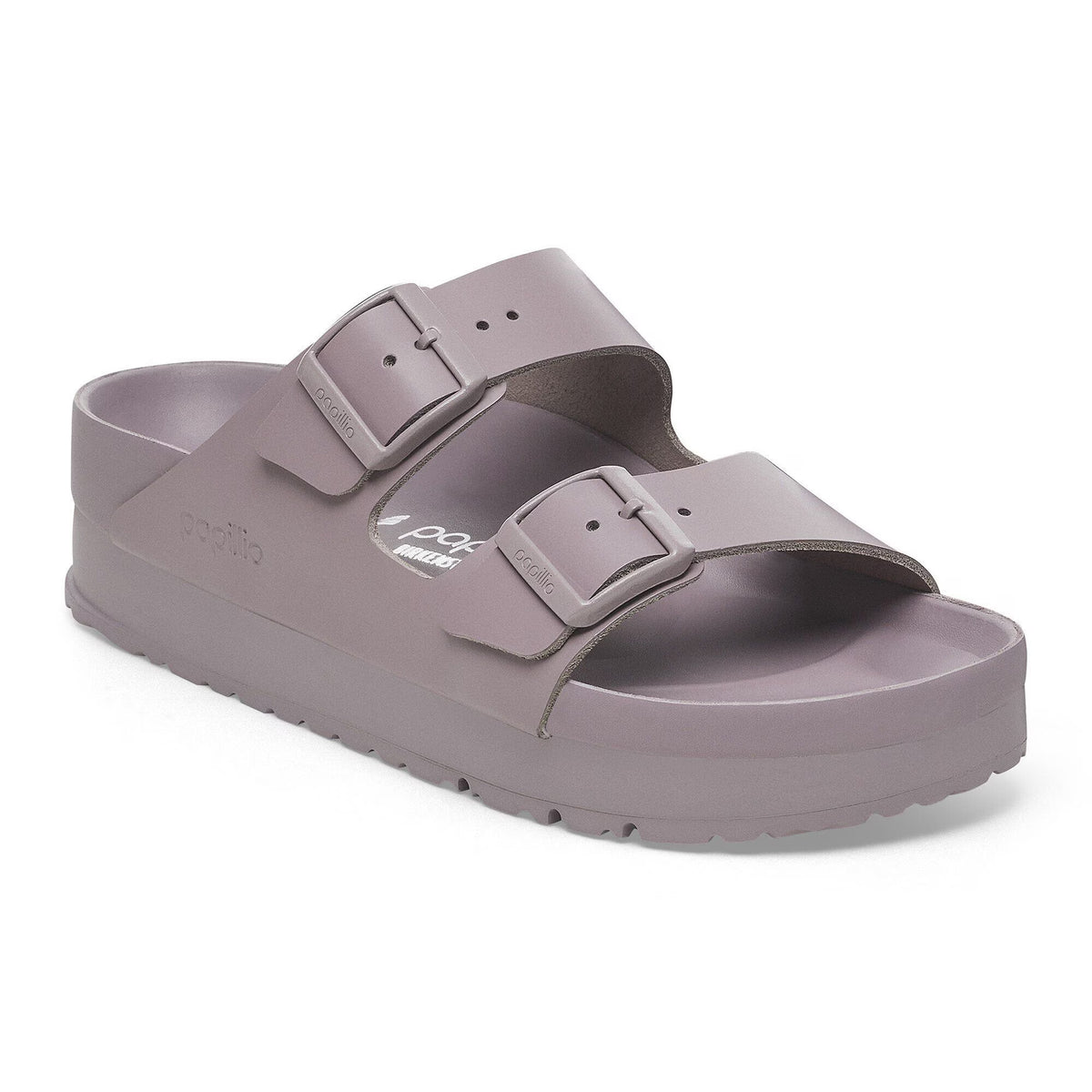 Birkenstock Raffinée Arizona PAP Flex Platform Cuir naturel - Faded Purple