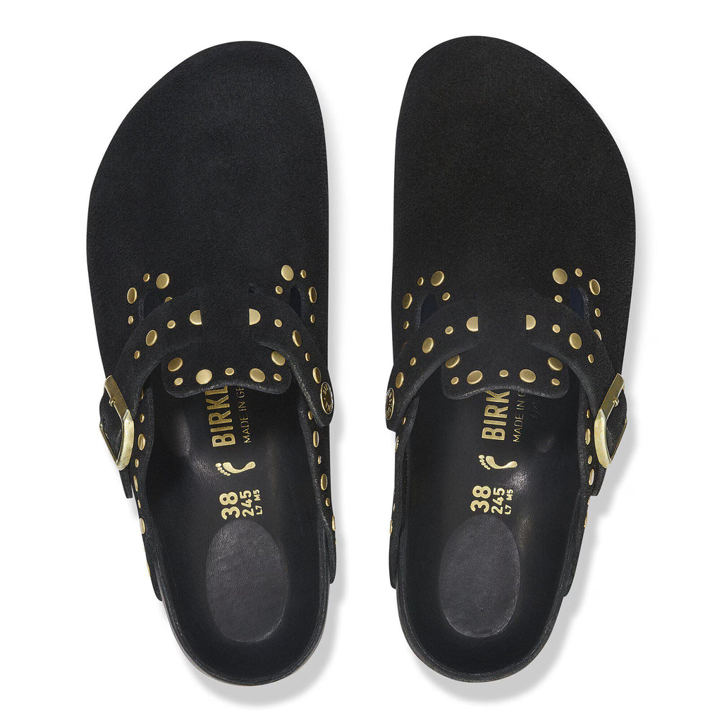 Birkenstock Élégante Boston Rivets Suède - Black