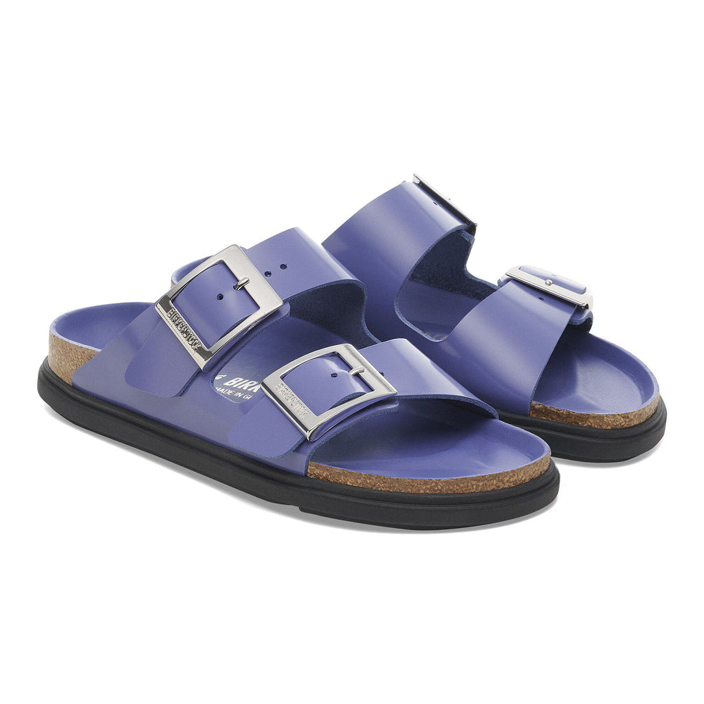 Birkenstock Raffinée Arizona Droplet Buckle Cuir naturel verni - High-Shine Purple Dusk