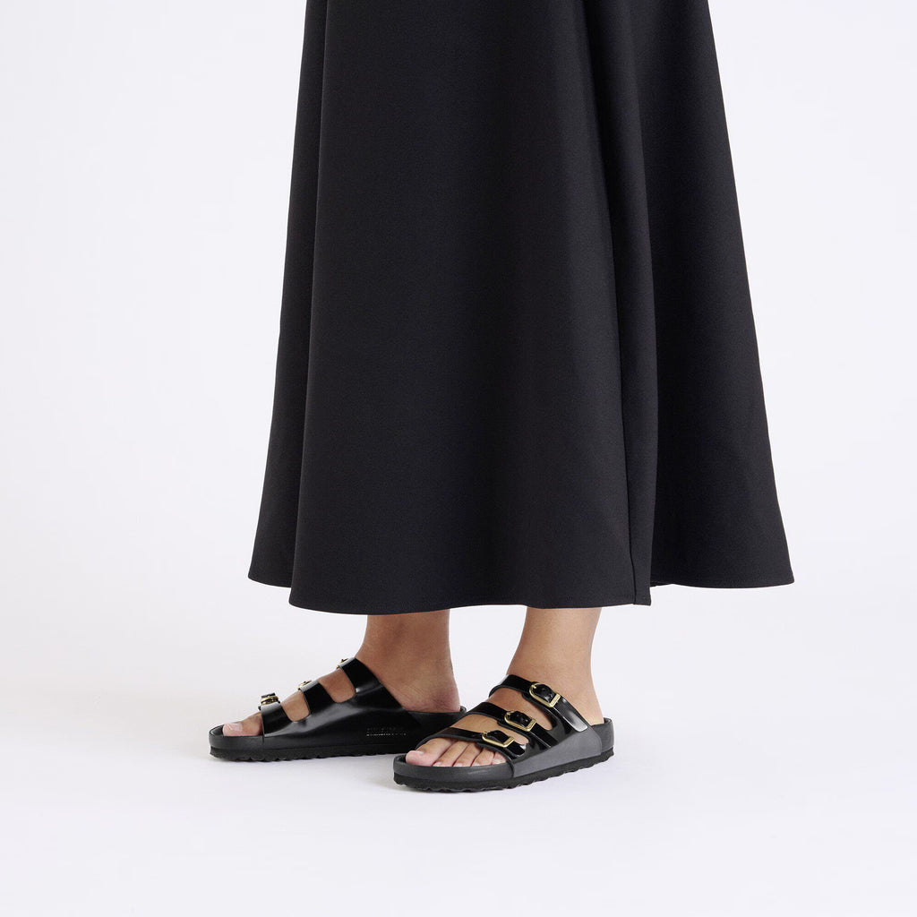Birkenstock Raffinée Florida  Fresh Cuir naturel verni - Noir très brillant