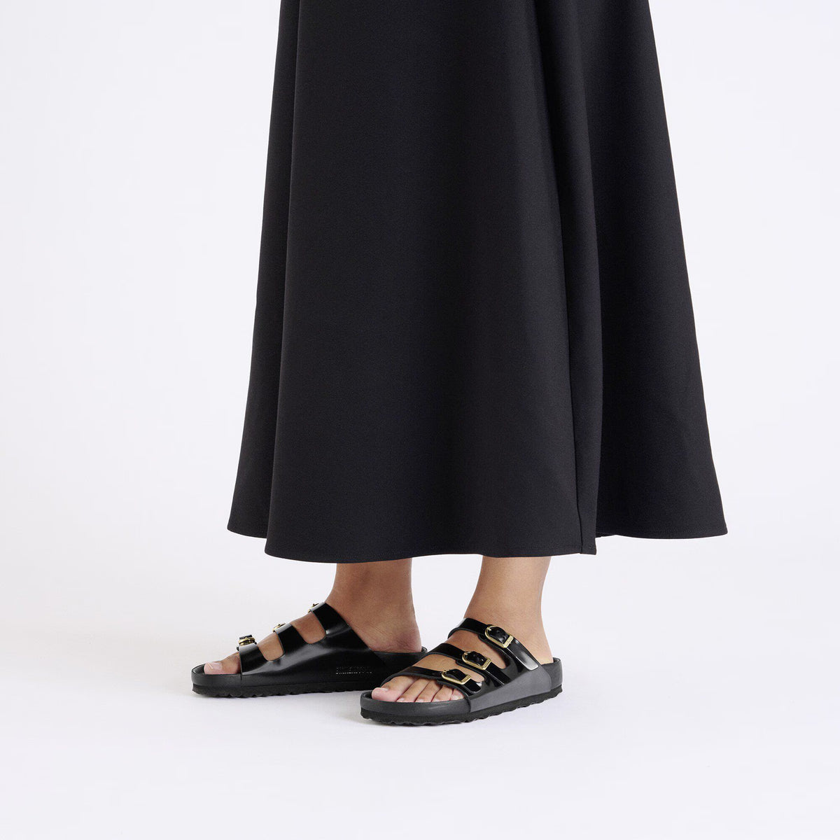 Birkenstock Raffinée Florida  Fresh Cuir naturel verni - Noir très brillant