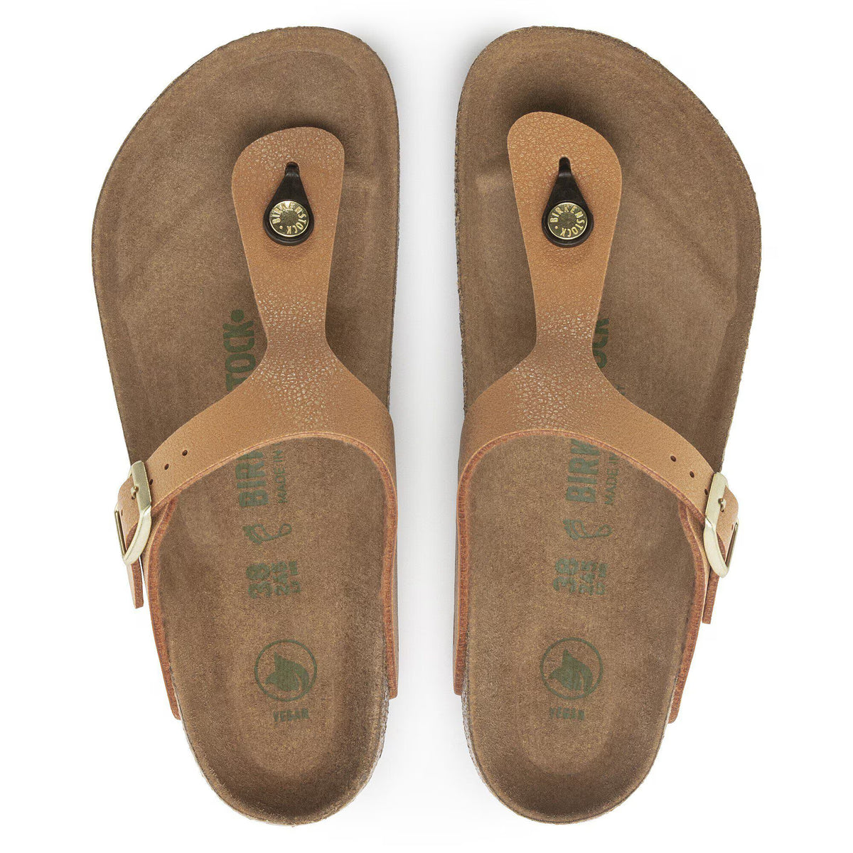 Birkenstock Iconique Gizeh vegan Birko-Flor Nubuck - Pecan