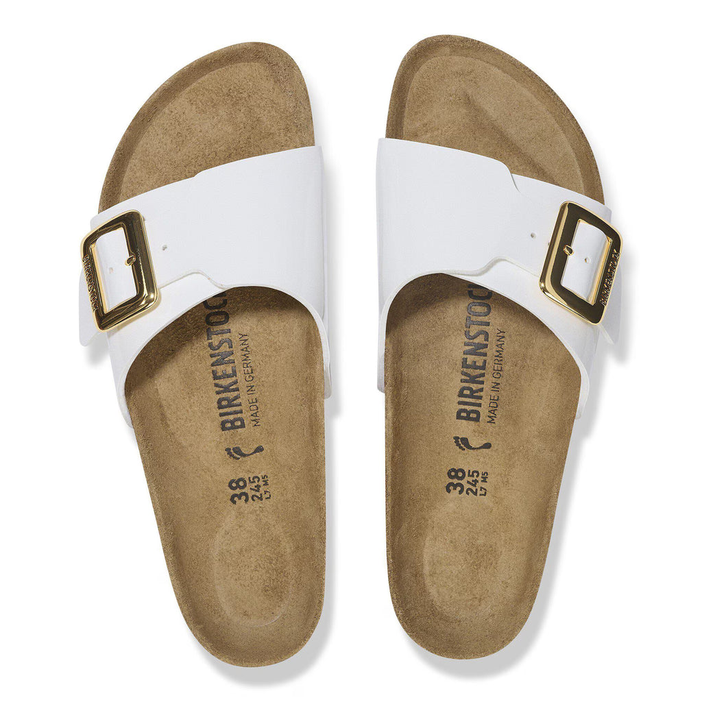 Birkenstock Iconique Catalina Cushion Buckle Birko-Flor verni - Patent White