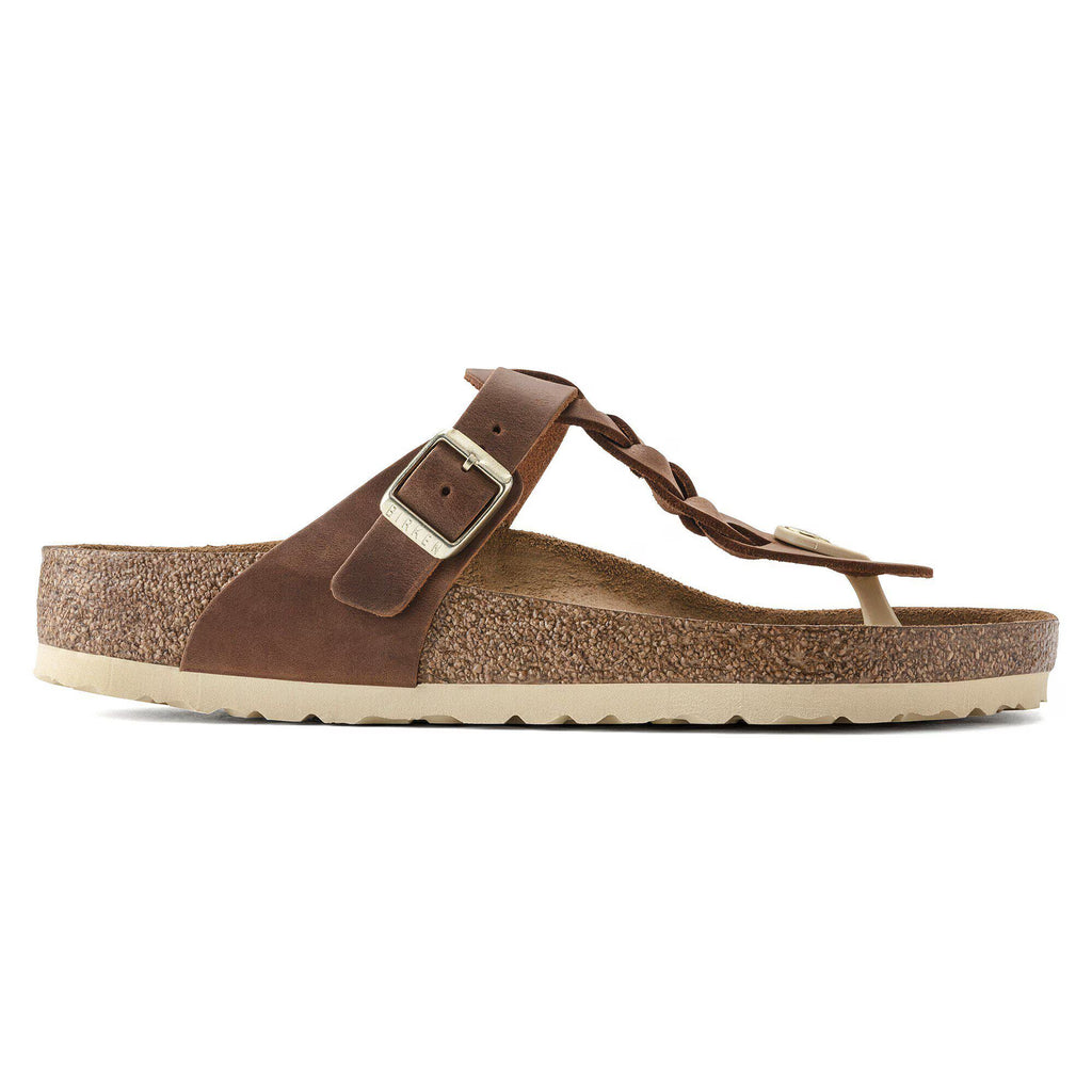 Birkenstock Raffinée Gizeh Braided Cuir huilé - Cognac