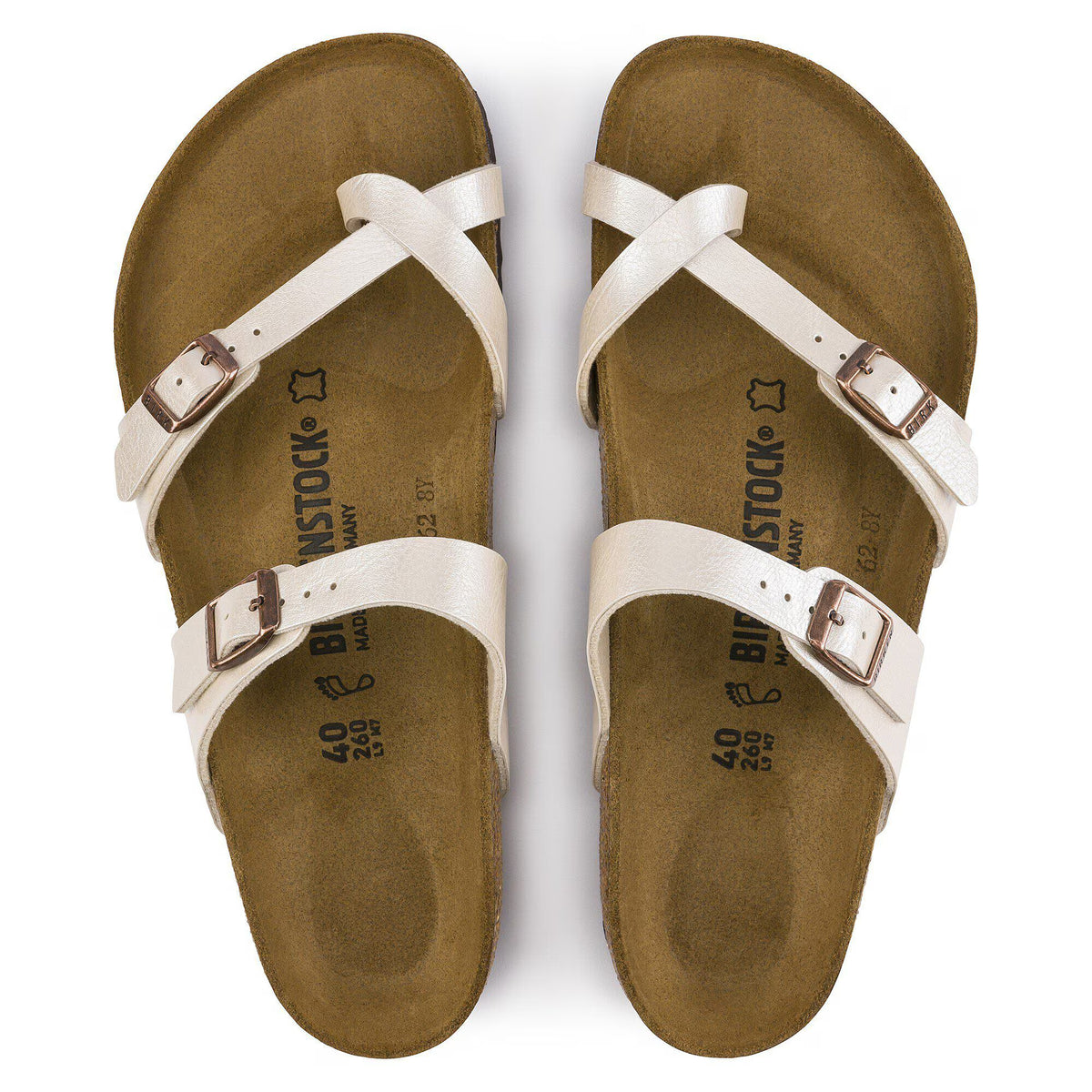 Birkenstock Iconique Mayari Birko-Flor - Graceful Pearl White