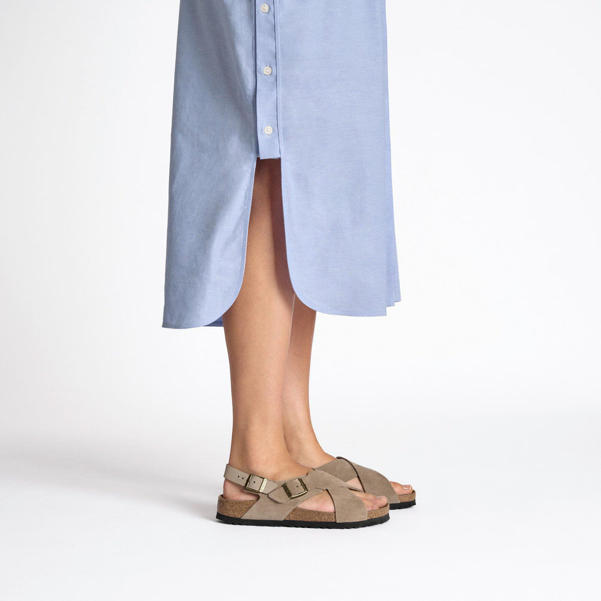 Birkenstock Élégante Tulum Soft Footbed Suède nubuck - Taupe