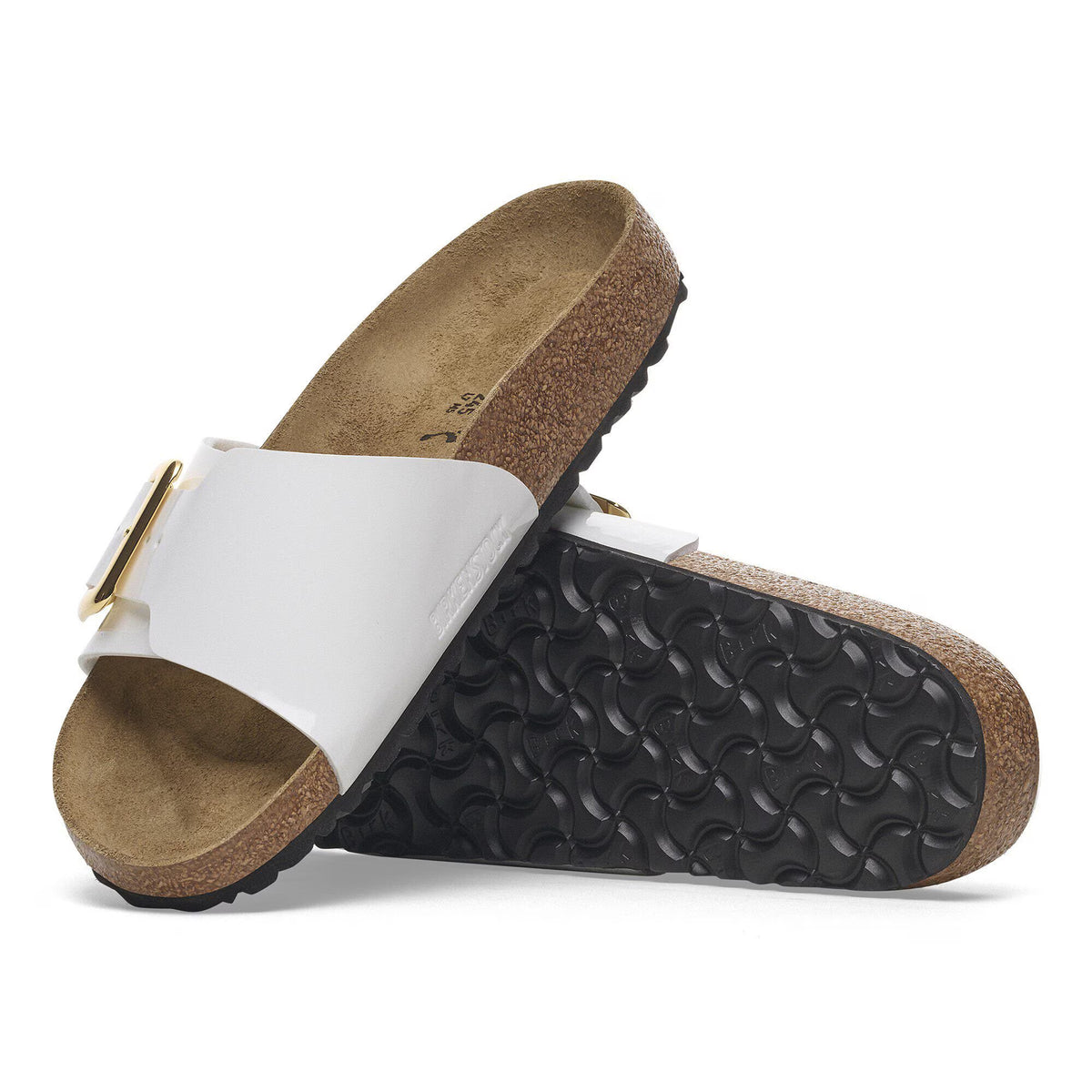 Birkenstock Iconique Catalina Cushion Buckle Birko-Flor verni - Patent White