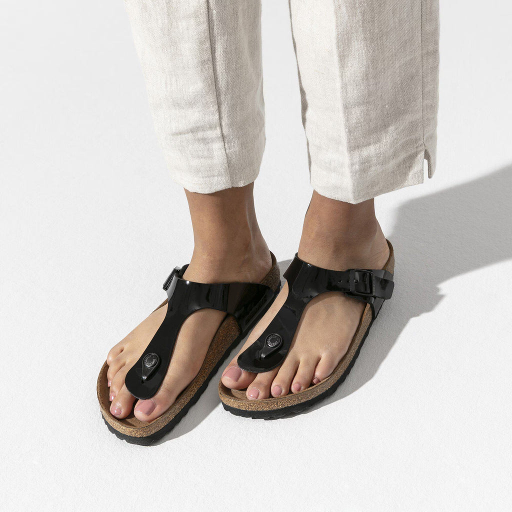 Birkenstock Iconique Gizeh Birko-Flor verni - Black Patent